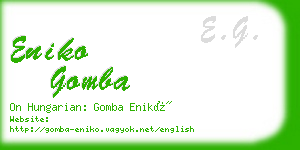 eniko gomba business card